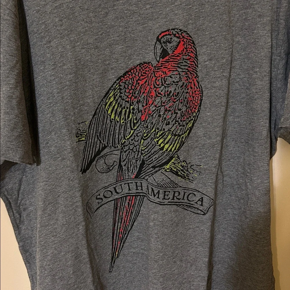 Merona Charcoal Parrot Print Men's Tee XXL NWT